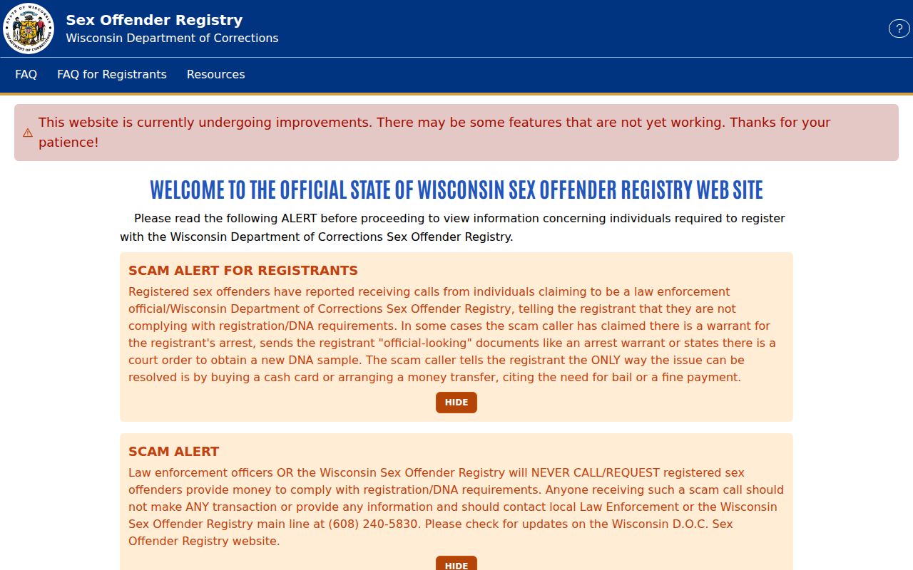 Lincoln County sex offender search on the Wisconsin registry